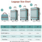 HouseOfZazla 4-piece hardshell luggage set with TSA locks in multiple colors