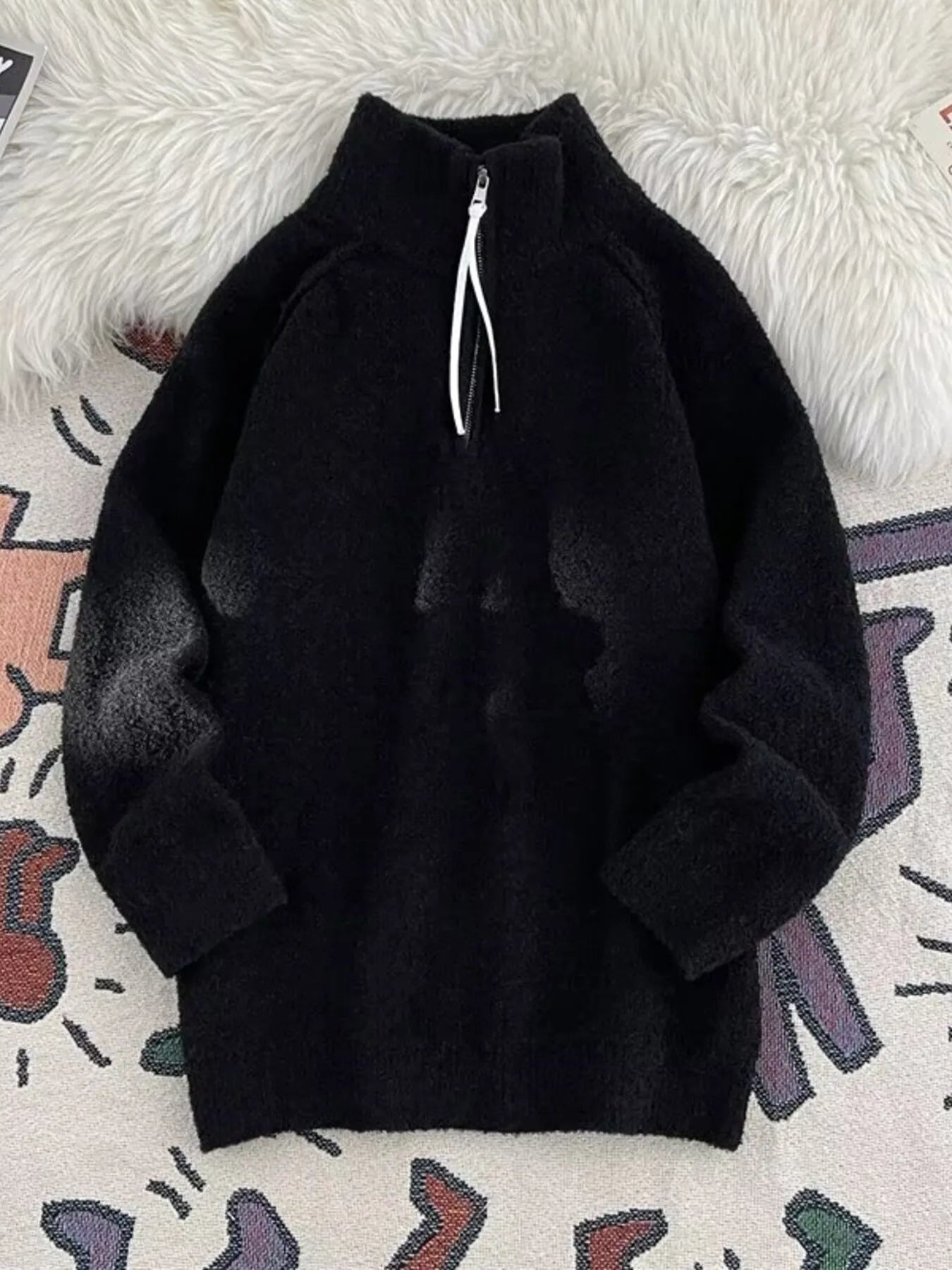 Men's Half-Zip High Neck Sweater - Farnelli