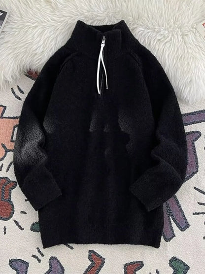 Men's Half-Zip High Neck Sweater - Farnelli