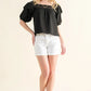 And The Why Square Neck Ruffled Blouse - Farnelli