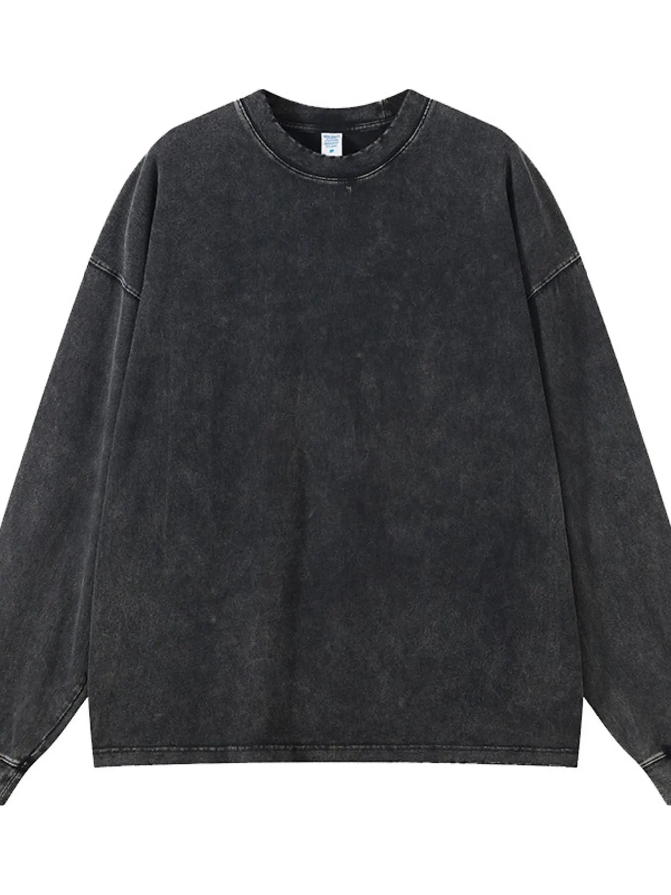 Men's Washed Round Neck Dropped Shoulder Sweatshirt - Farnelli