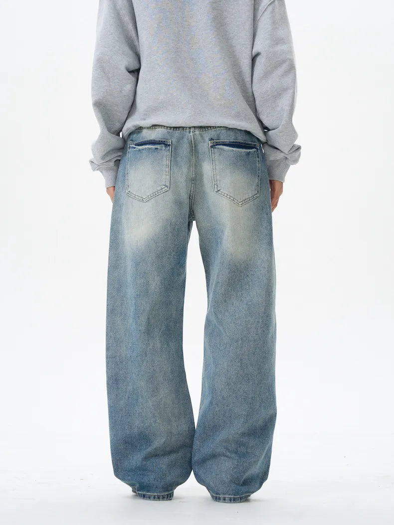 Men's Wash Wide Leg Jeans - Farnelli