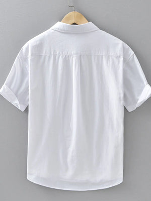 Men's Plus Size Button Up Short Sleeve Shirt - Farnelli