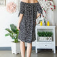 Heimish Full Size Short Sleeve Off Shoulder Animal Mini Dress Plus Size - Farnelli