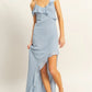 HYFVE Chiffon Ruffle Trim Midi Dress - Farnelli