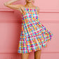 BiBi Multi Colors Plaid Sleeveless Sun Dress - Farnelli