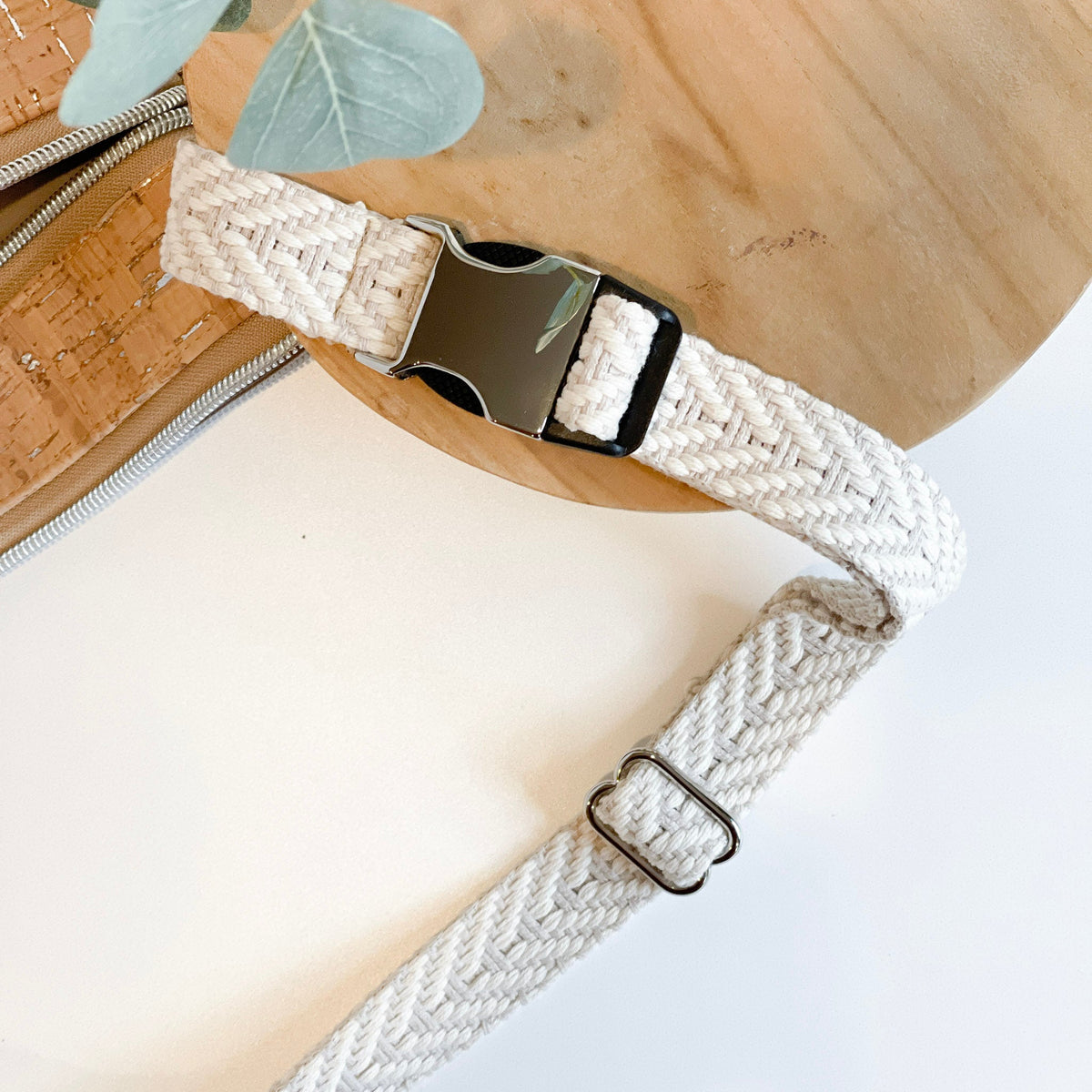 Silver GUARDIAN belt bag by Carry Courage with adjustable strap and compact zippered design