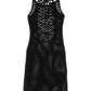 Chloe Women Black Crochet Mini Dress