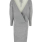 Gucci Women Grey Stretch Wool Blend Dress