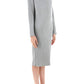 Gucci Women Grey Stretch Wool Blend Dress