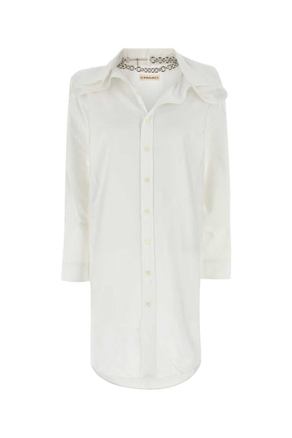 Y Project Women White Oxford Shirt Dress