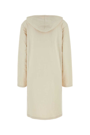 Prada Women Cream Stretch Cotton Sweatshirt Dress