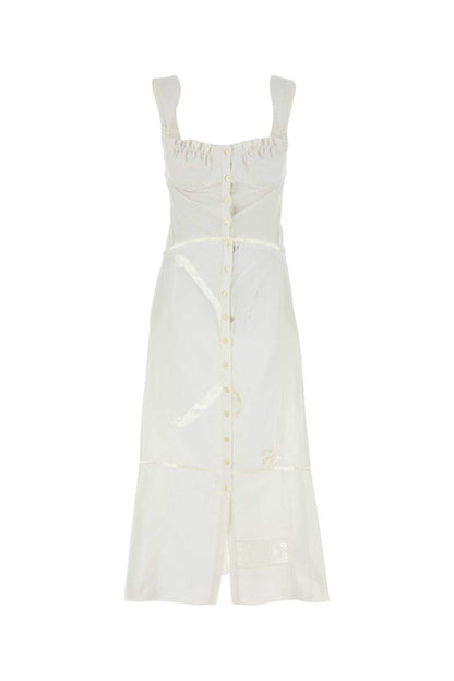 Marine Serre Women White Cotton Dress