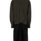Maison Margiela Women Two-Tone Poplin And Wool Shirt Dress