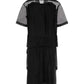 Maison Margiela Women Black Mesh Shirt Dress