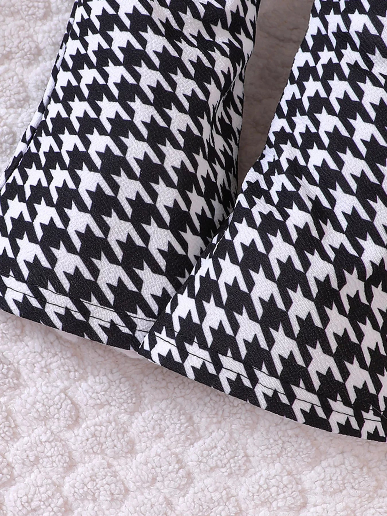 Children's Long Sleeve Top & Houndstooth Pants Set - Farnelli