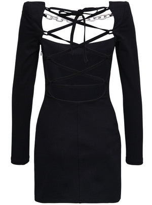 Giuseppe Di Morabito Women Black Jersey Dress With Chain Detail