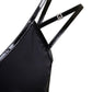 Gucci Women Mini Black Dress With Black Leather Trim And Double Strap In Stretch Viscose Woman