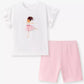 Children's Ballerina Graphic Tee & Shorts Set - Farnelli