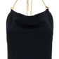 Bottega Veneta Women Midi Black Dress With Chain Strap In Double Viscose Woman