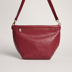 Allégorie Gala Hobo Fanny Bag in wine color with adjustable strap and spacious main compartment, stylish accessory for everyday use.