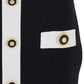 Balmain Women Black Dress With Square Neckline And Decorative Buttons In Viscose Blend Women