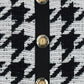 Balmain Women Black And White Halterneck Mini Dress With Houndstooth Motif In Tweed And Satin Woman