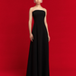 Solace London Women 'Helena' Black Long Dress With Bare Shoulder And Flared Hem In Twill Woman