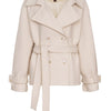 Megan Tailored Wool Blend Coat in Ivory - Ivory