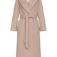 Marley Wraparound Wool Cashmere Coat in Nude
