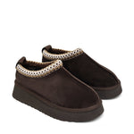 Alaska® Shearling Slippers in brown, cozy boot-style footwear with plush shearling lining and durable exterior.