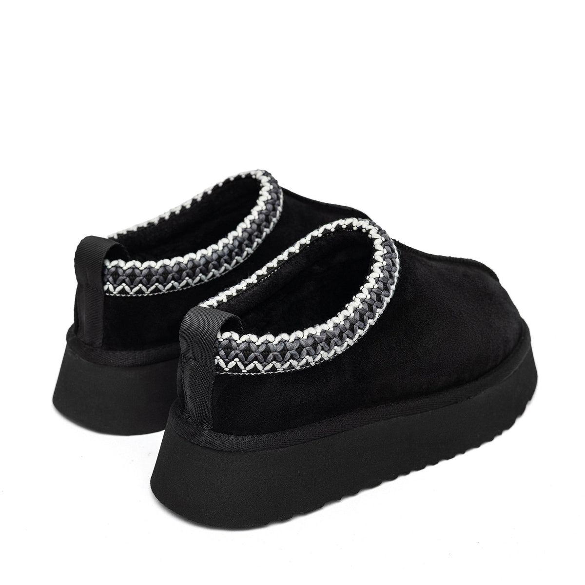 Alaska Shearling Slippers in black, cozy shearling-lined boots by Alaska® Outerwear Company, with plush interior and durable sole.
