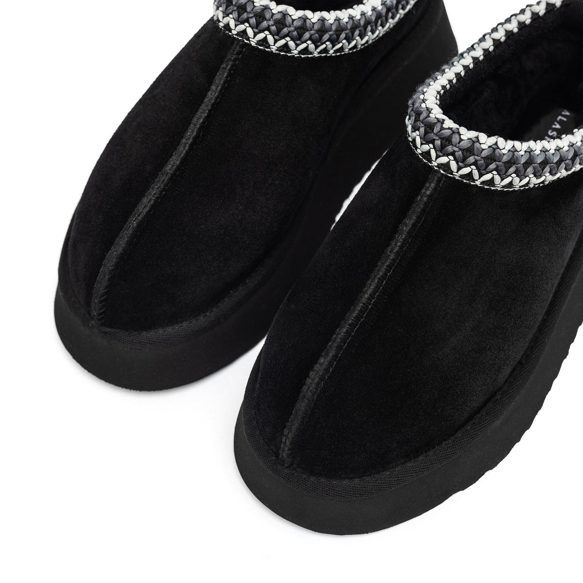 Black Alaska Shearling Slippers boots by Alaska® Outerwear Company, featuring cozy shearling lining and durable outdoor design.