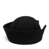 Sailor Cotton Folded Brim Hat in Black - Black