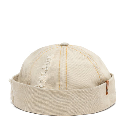 Docker Cap in Sand Denim