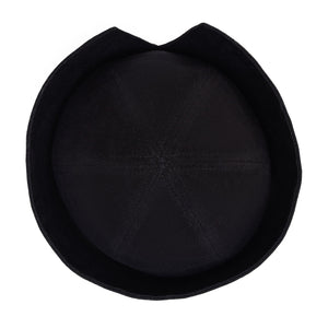 Sailor Cotton Folded Brim Hat in Black