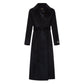 Cambridge Comfort Wraparound Wool Cashmere Coat in Black