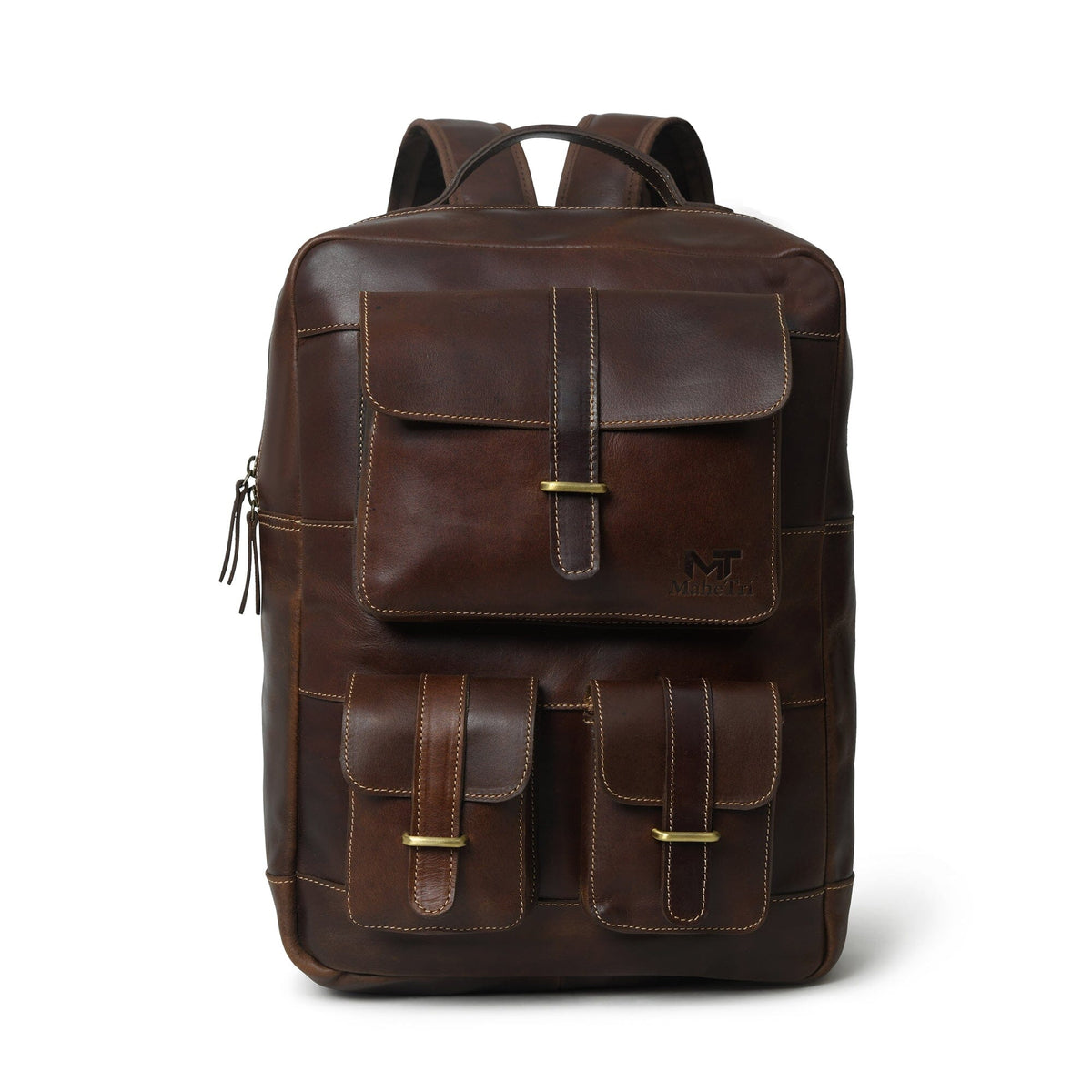 Mahi Classic Backpack by Classy Leather Bags featuring durable leather construction and adjustable shoulder straps.