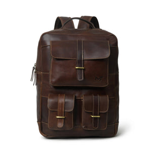 Mahi Classic Backpack by Classy Leather Bags featuring durable leather construction and adjustable shoulder straps.