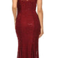 CLEARANCE - Eureka 2030J V-Neck Long Lace Gown Includes Jacket (Size 3XL)