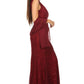 CLEARANCE - Eureka 2030J V-Neck Long Lace Gown Includes Jacket (Size 3XL)