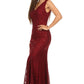 CLEARANCE - Eureka 2030J V-Neck Long Lace Gown Includes Jacket (Size 3XL)