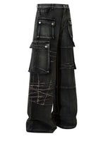 Men's Wide Leg Cargo Jeans - Farnelli