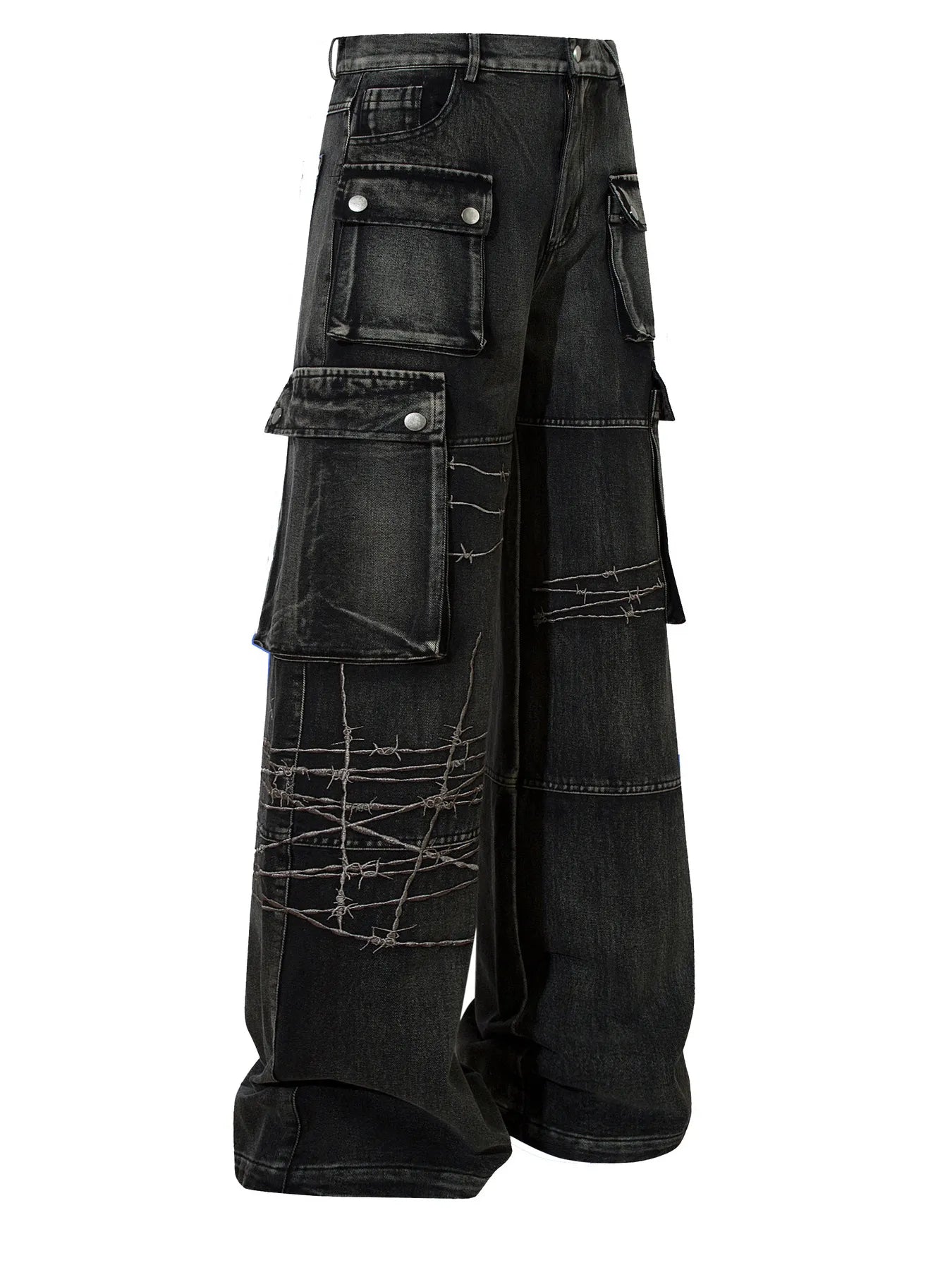 Men's Wide Leg Cargo Jeans - Farnelli