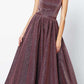 Juliet 204 Criss Cross Back Ball Gown Style Glitter Dress