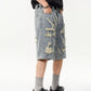 Men's Wash Distressed Denim Shorts - Farnelli