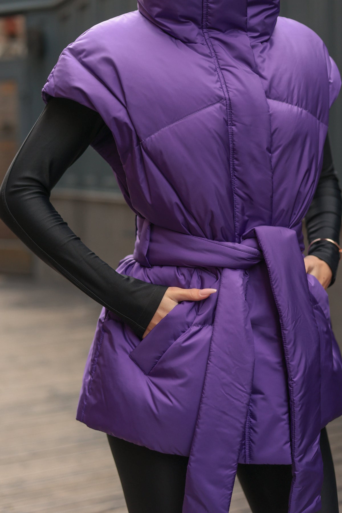 Alaska Outerwear Company Ziva down fill vest with quilted design and lightweight sleeveless construction