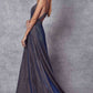 Juliet 208 Cut-Out Strappy Back Glitter Long Dress