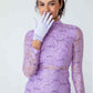 CLEARANCE - Eureka 2095 Long Sleeve Lace Dress Mock 2-Piece High Neck (Size Small)