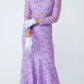 CLEARANCE - Eureka 2095 Long Sleeve Lace Dress Mock 2-Piece High Neck (Size XL)